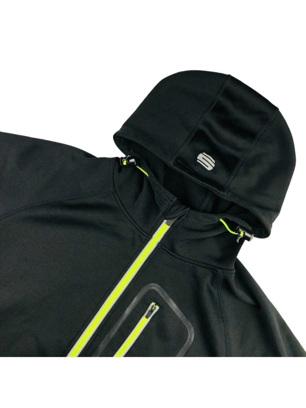 Manguun Sports Men’s Soft Shell Fleece Lined Full Zip Hoodie Black • Medium